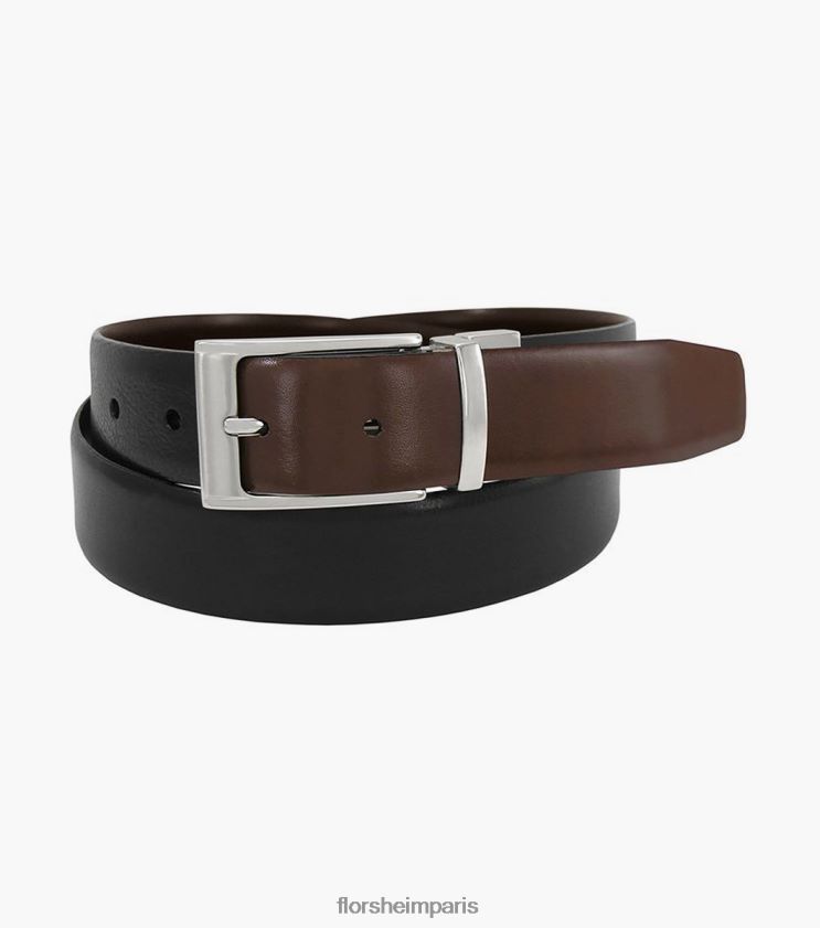 cain véritable ceinture italienne réversible Florsheim unisexe TBZJJL556 accessoires noir et marron