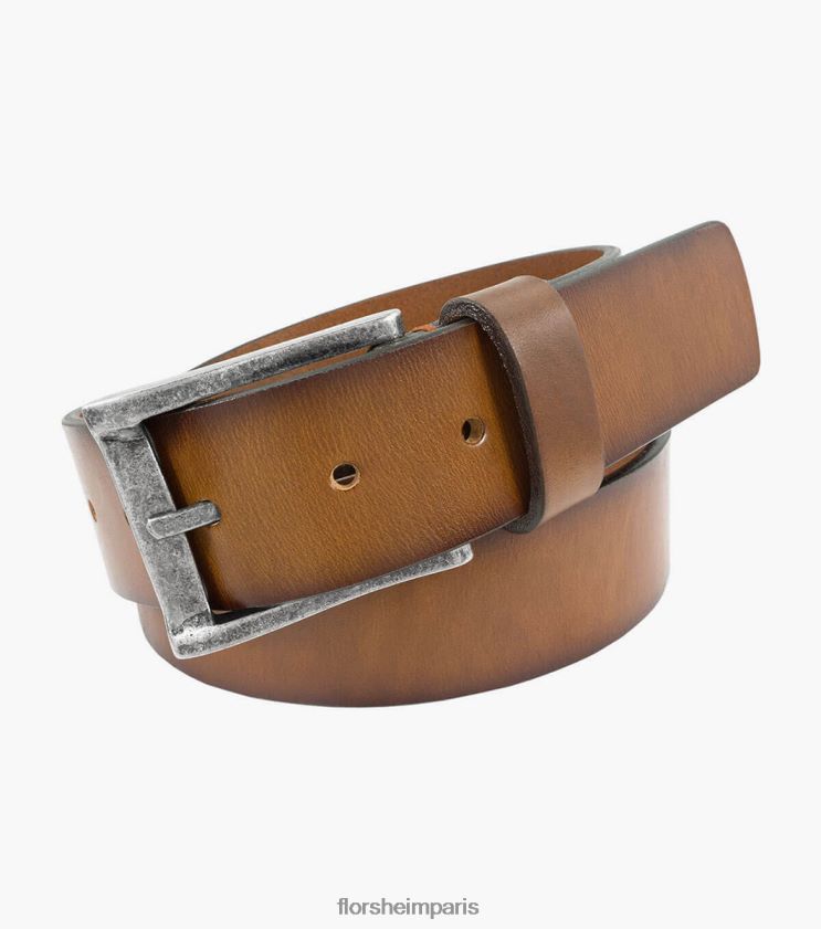 ceinture décontractée en cuir véritable albert xl Florsheim unisexe TBZJJL542 accessoires Cognac