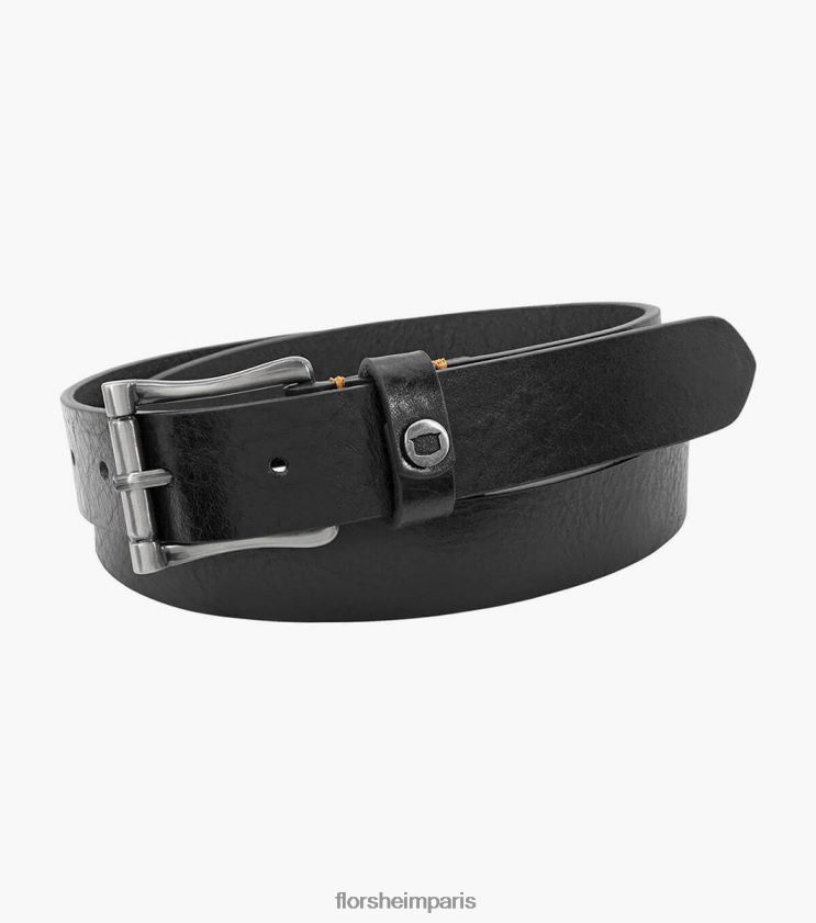 ceinture de mors en cuir de selle gilmore Florsheim unisexe TBZJJL553 accessoires noir