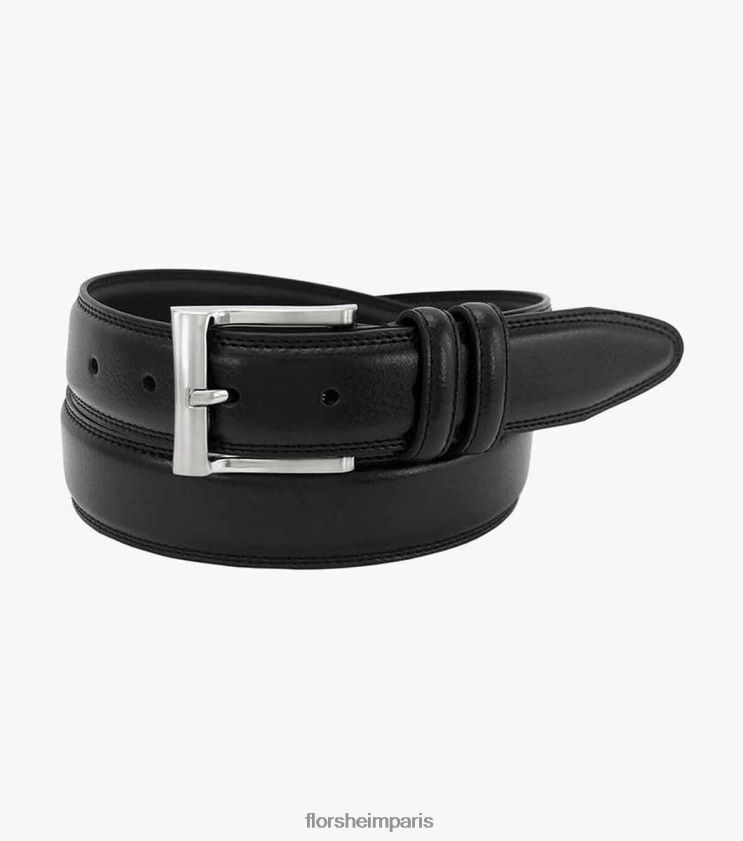 ceinture en cuir grainé martin Florsheim unisexe TBZJJL525 accessoires noir