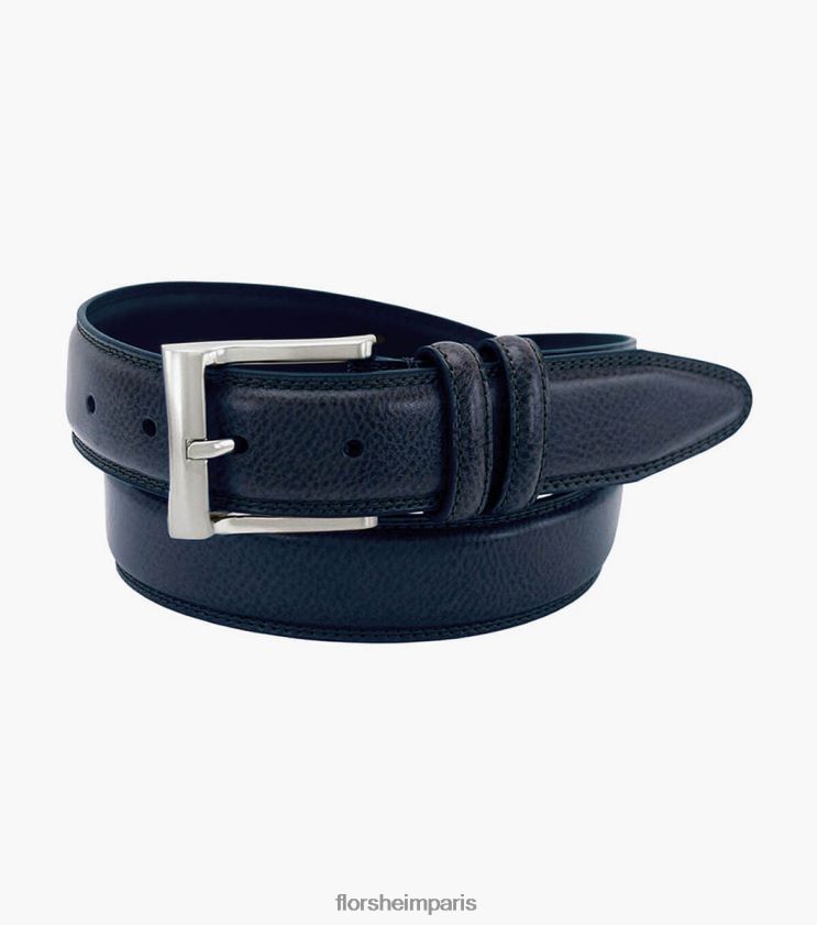 ceinture en cuir grainé martin Florsheim unisexe TBZJJL526 accessoires marine