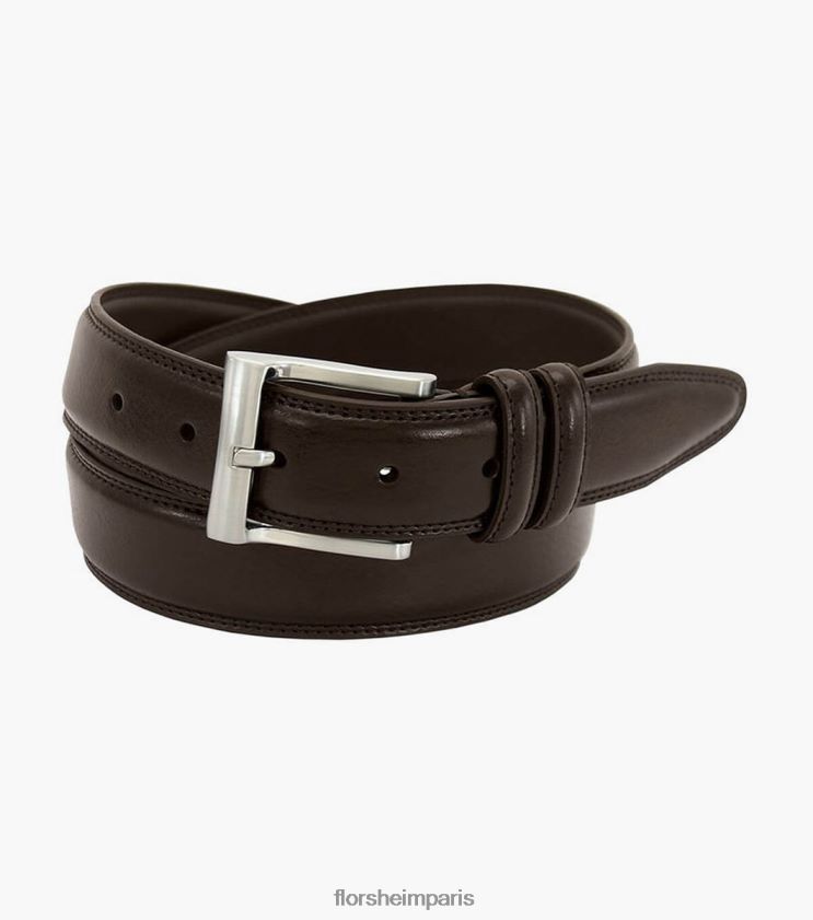 ceinture en cuir grainé martin Florsheim unisexe TBZJJL527 accessoires brun