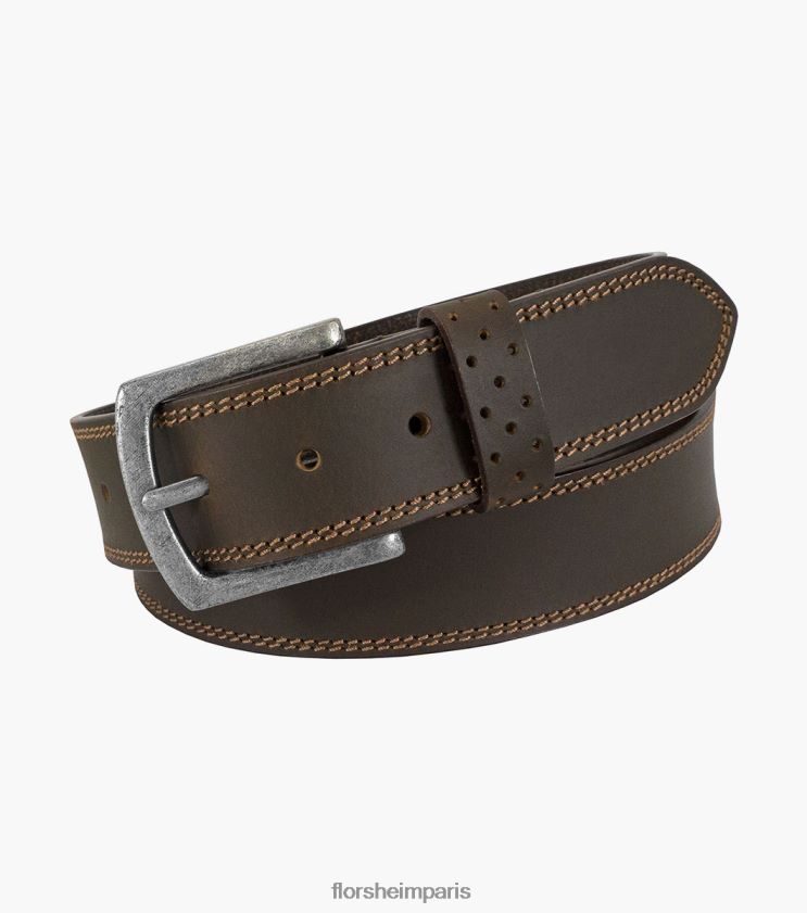 ceinture en cuir véritable jarvis Florsheim unisexe TBZJJL511 accessoires ch marron