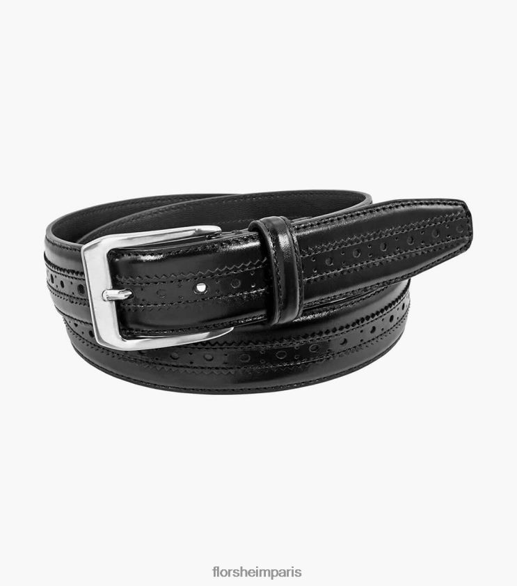 ceinture richelieu centrale boselli Florsheim unisexe TBZJJL555 accessoires noir