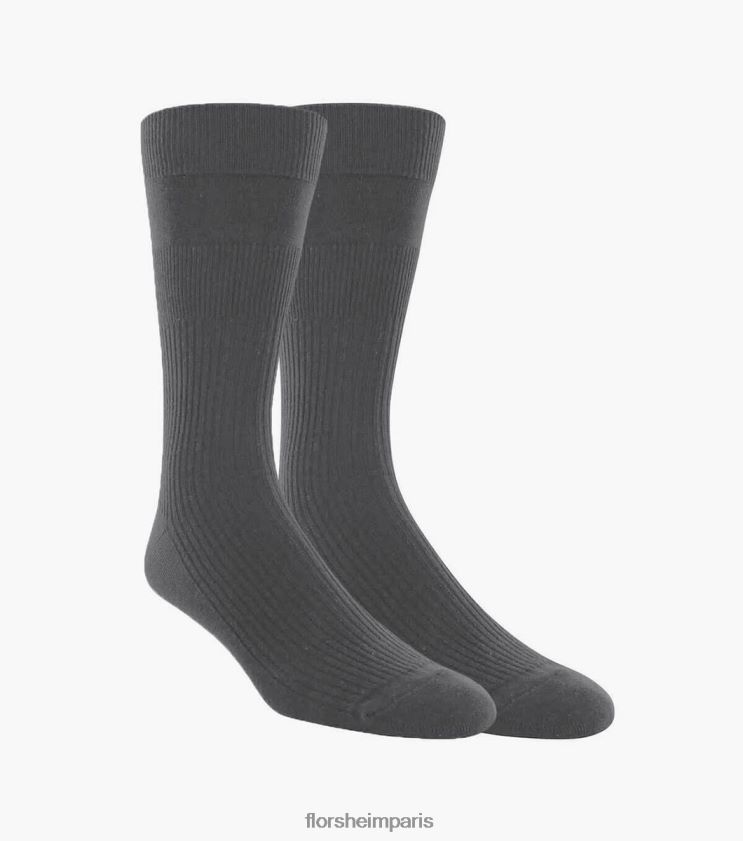 Lot de 2 paires de chaussettes habillées non contraignantes Florsheim unisexe TBZJJL601 accessoires gris