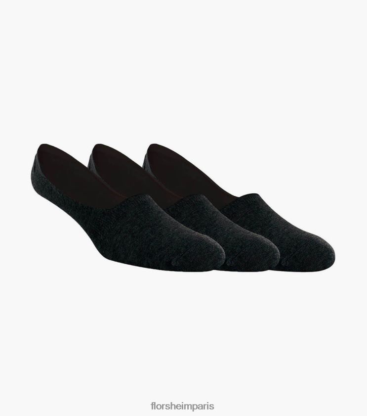 Lot de 3 paires de chaussettes cachées grandes + hautes invisibles Florsheim unisexe TBZJJL608 accessoires noir