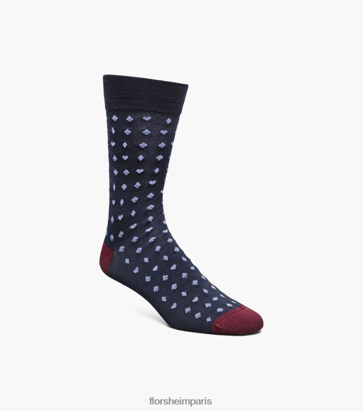 chaussettes habillées d'équipage de poker Florsheim unisexe TBZJJL562 accessoires marine
