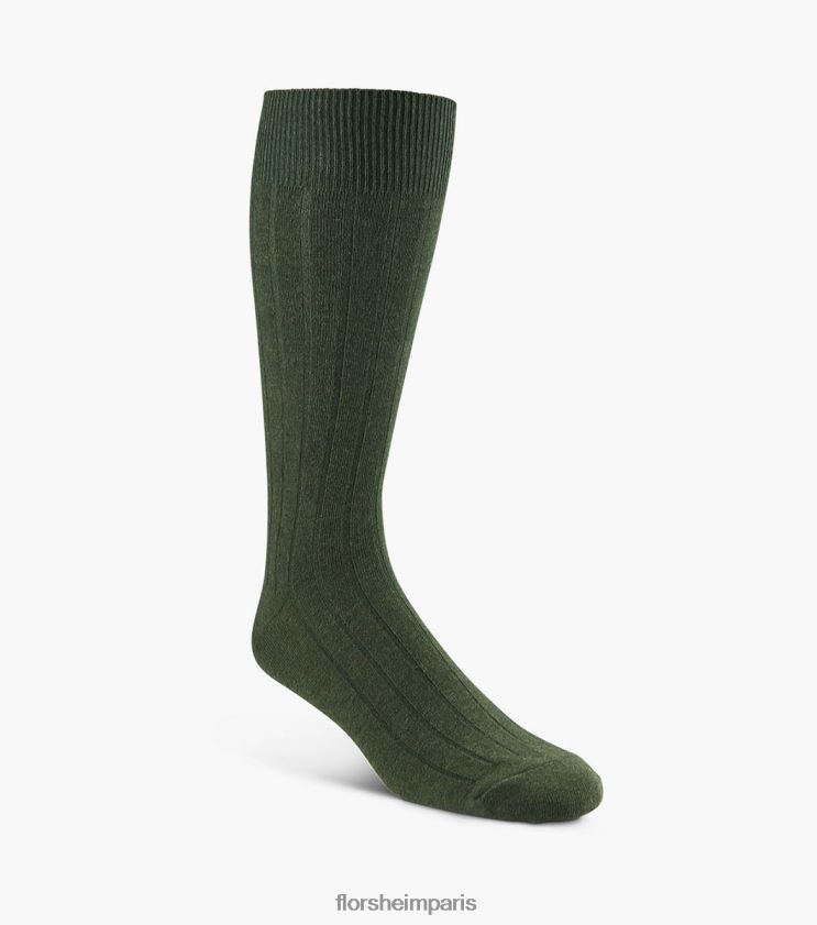 chaussettes habillées à larges côtes Florsheim unisexe TBZJJL596 accessoires bruyère vert forrest