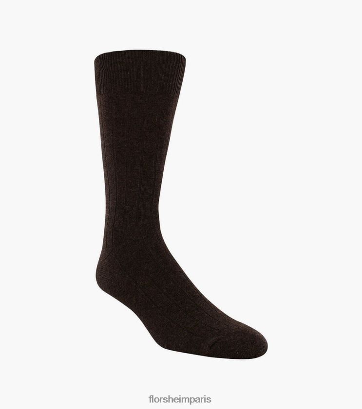 chaussettes habillées à larges côtes Florsheim unisexe TBZJJL598 accessoires chocolat