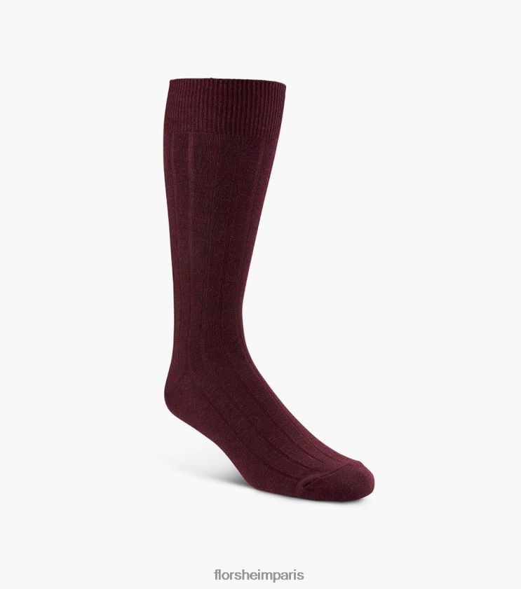 chaussettes habillées à larges côtes Florsheim unisexe TBZJJL600 accessoires Bourgogne