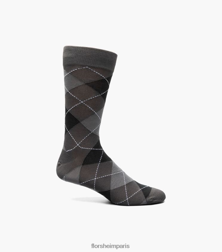 chaussettes habillées à losanges Florsheim unisexe TBZJJL581 accessoires charbon