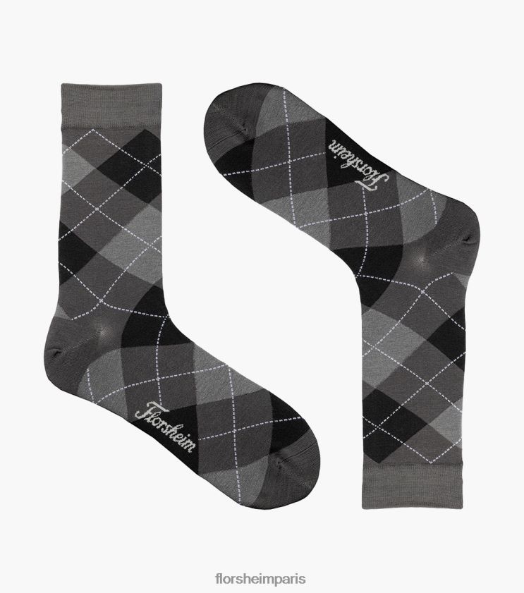chaussettes habillées à losanges Florsheim unisexe TBZJJL581 accessoires charbon
