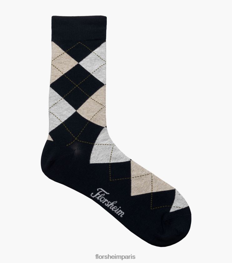 chaussettes habillées à motif losanges Florsheim unisexe TBZJJL578 accessoires marine