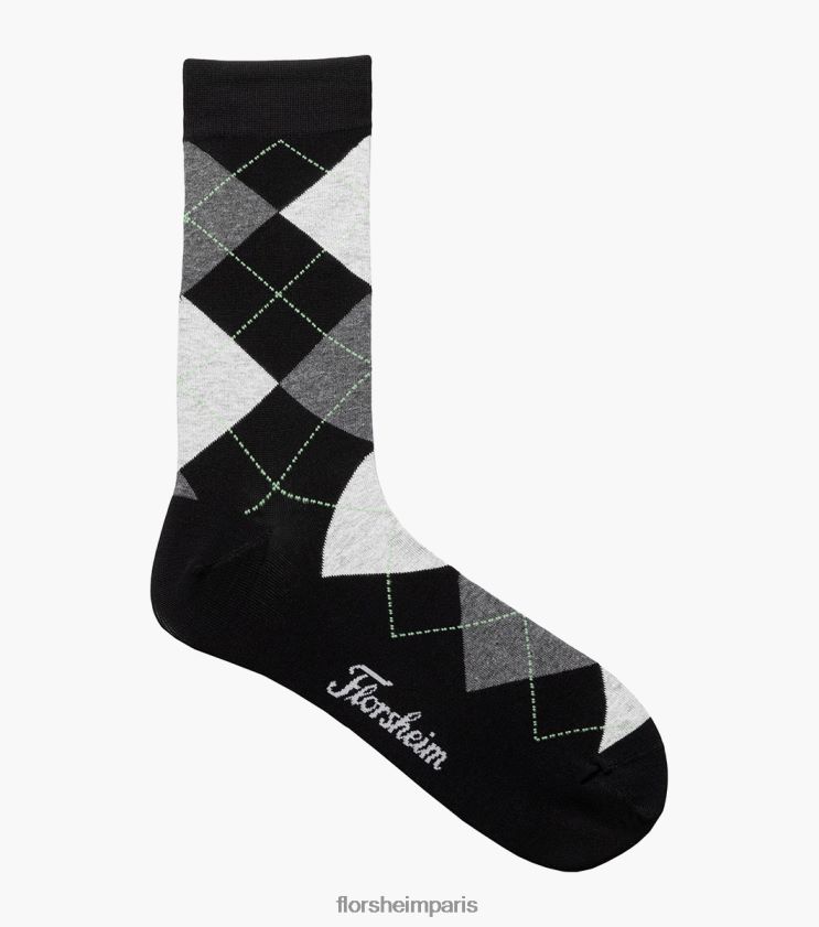 chaussettes habillées à motif losanges Florsheim unisexe TBZJJL580 accessoires noir