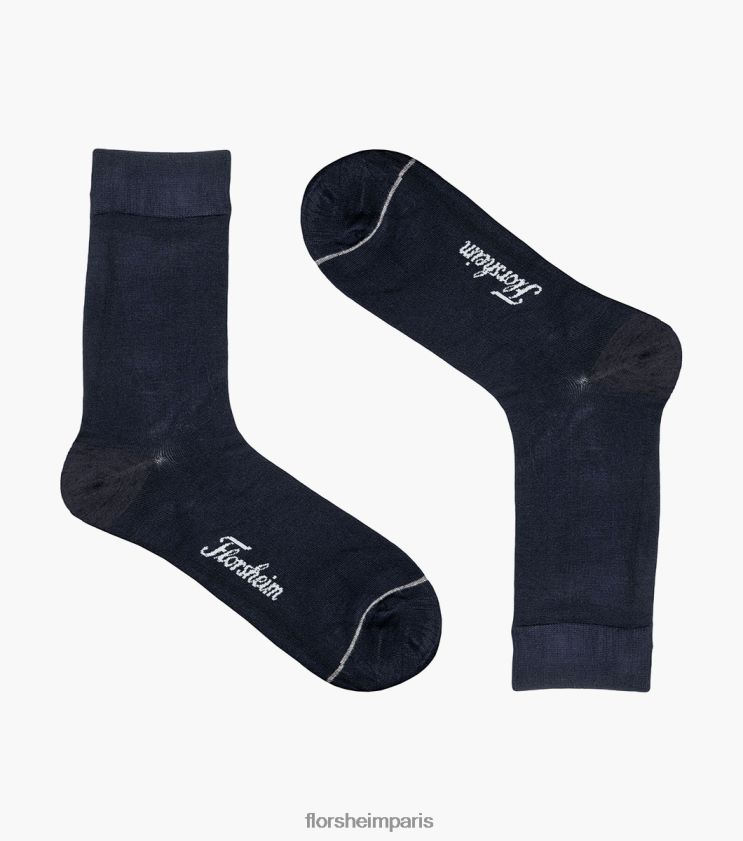 chaussettes habillées plates en bambou Florsheim unisexe TBZJJL568 accessoires marine