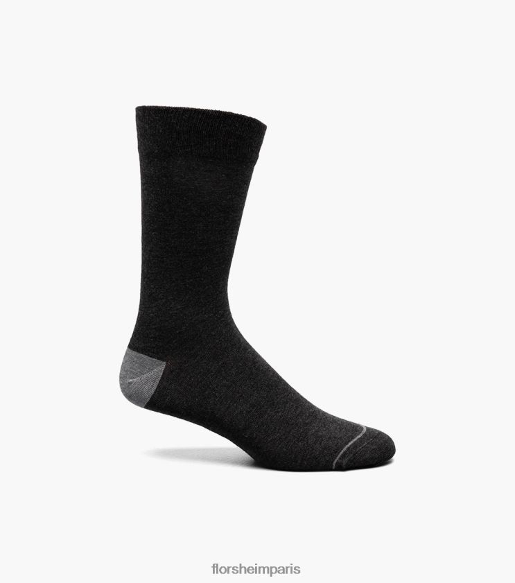 chaussettes habillées plates en bambou Florsheim unisexe TBZJJL569 accessoires charbon