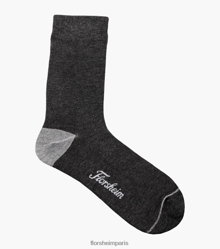 chaussettes habillées plates en bambou Florsheim unisexe TBZJJL569 accessoires charbon