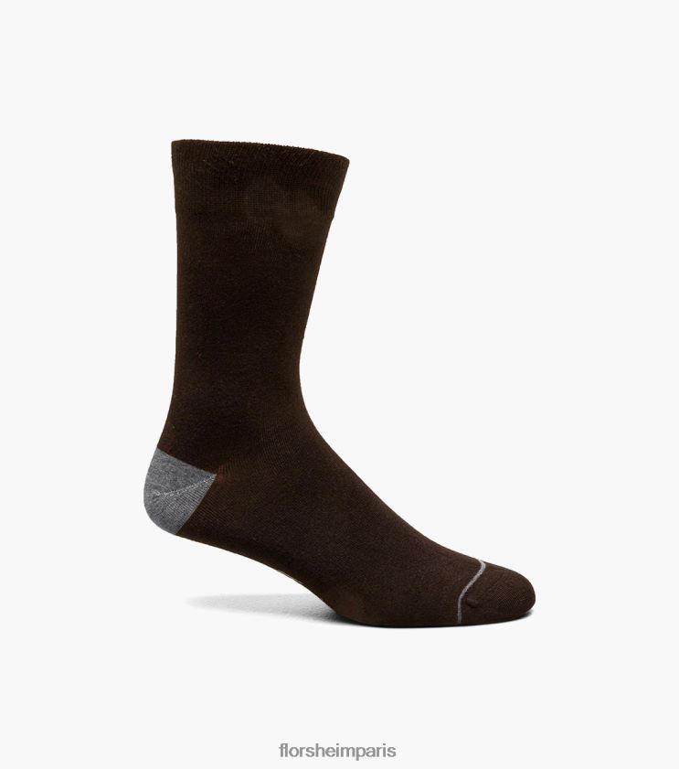 chaussettes habillées plates en bambou Florsheim unisexe TBZJJL571 accessoires brun