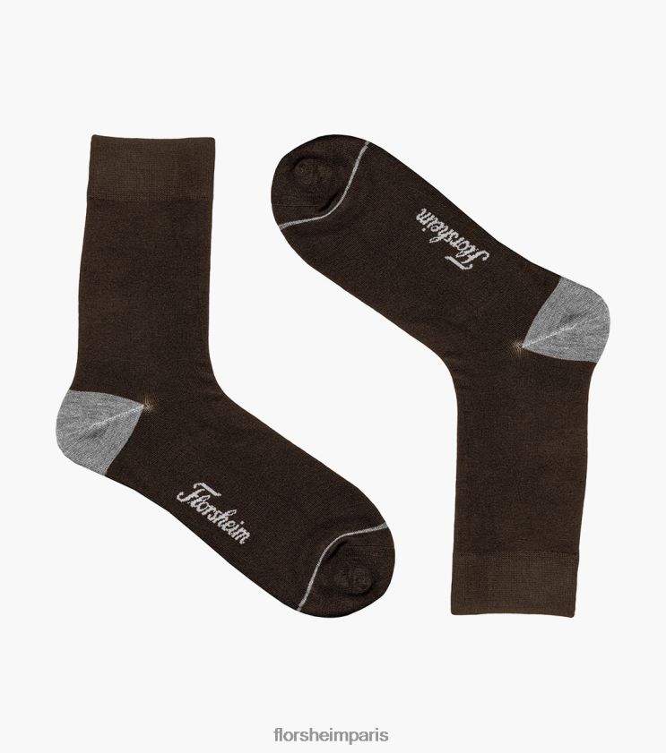 chaussettes habillées plates en bambou Florsheim unisexe TBZJJL571 accessoires brun