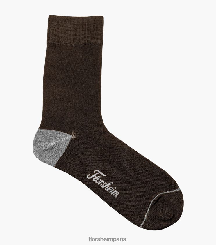 chaussettes habillées plates en bambou Florsheim unisexe TBZJJL571 accessoires brun