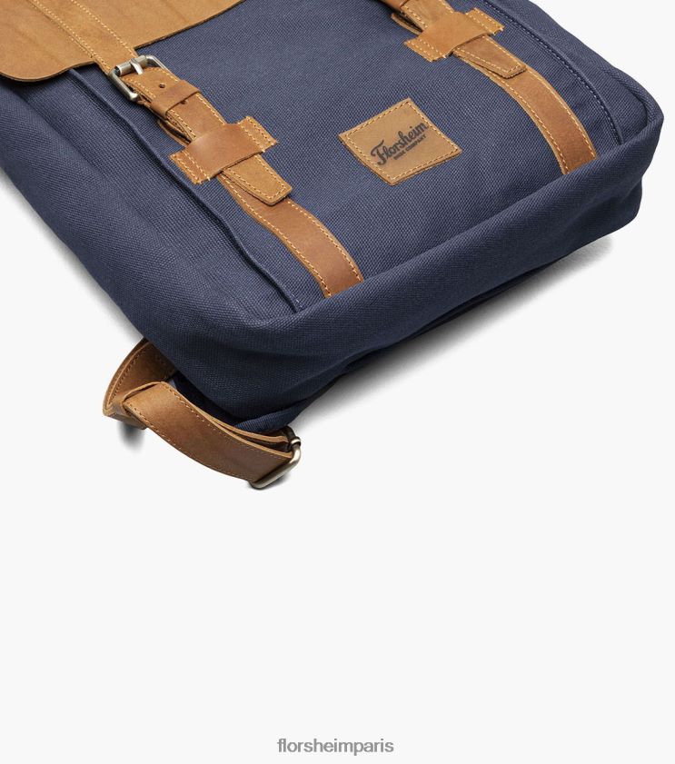sac à dos en toile/cuir deigo Florsheim unisexe TBZJJL620 accessoires bleu