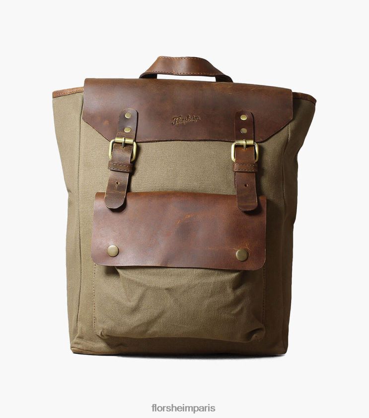 sac à dos en toile/cuir orazio Florsheim unisexe TBZJJL622 accessoires vert