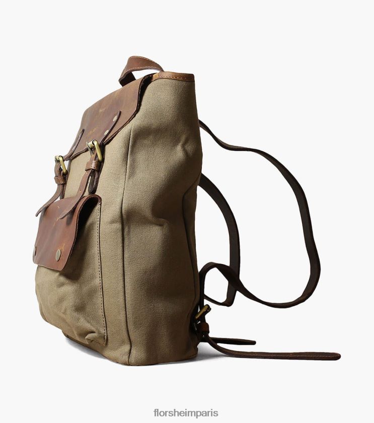 sac à dos en toile/cuir orazio Florsheim unisexe TBZJJL622 accessoires vert
