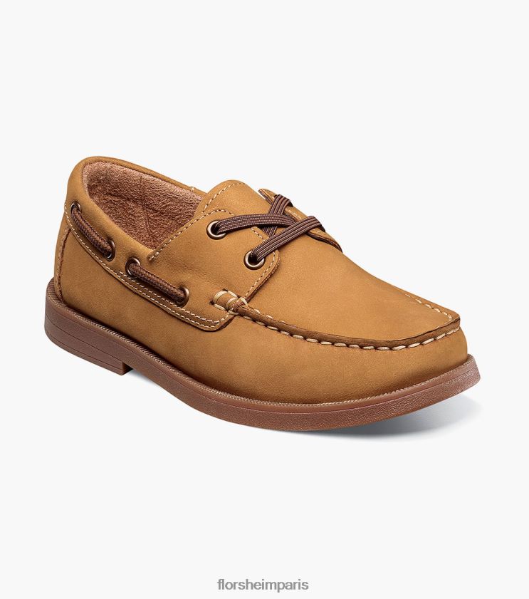 croquet jr. chaussure bateau moc toe Florsheim enfants TBZJJL424 chaussure bronzer