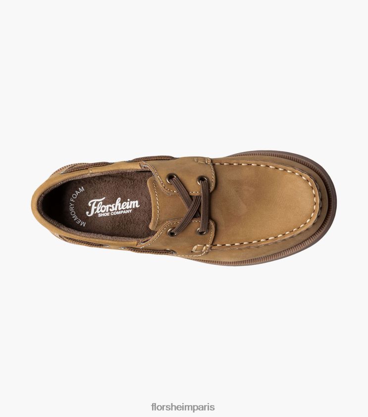croquet jr. chaussure bateau moc toe Florsheim enfants TBZJJL424 chaussure bronzer