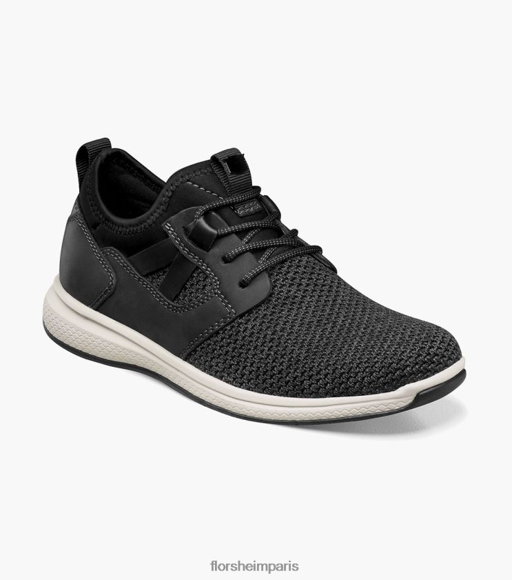 grands lacs jr. baskets à bout uni en maille Florsheim enfants TBZJJL439 chaussure noir