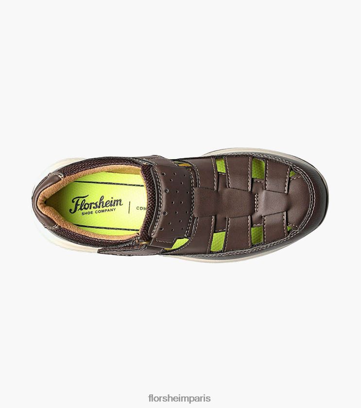 grands lacs jr. sandale de pêcheur Florsheim enfants TBZJJL469 chaussure ch marron