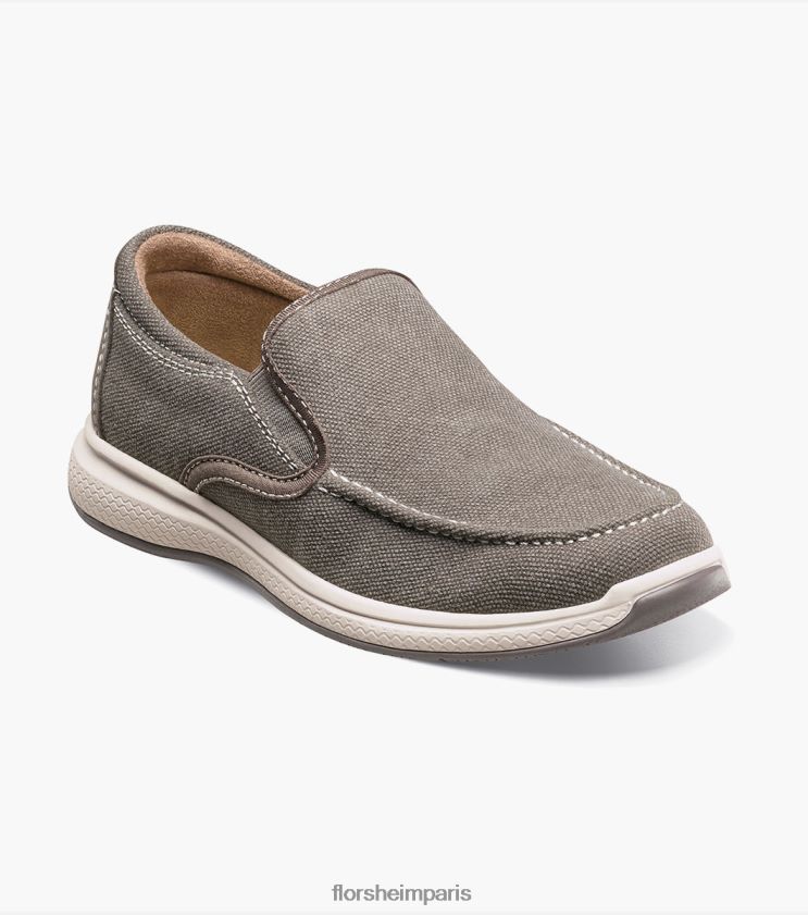 aventure jr. slip vénitien en toile Florsheim enfants TBZJJL482 chaussure gris