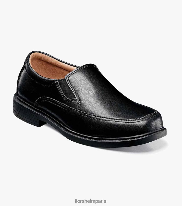 bogan jr. ii moc orteil à enfiler Florsheim enfants TBZJJL491 chaussure noir