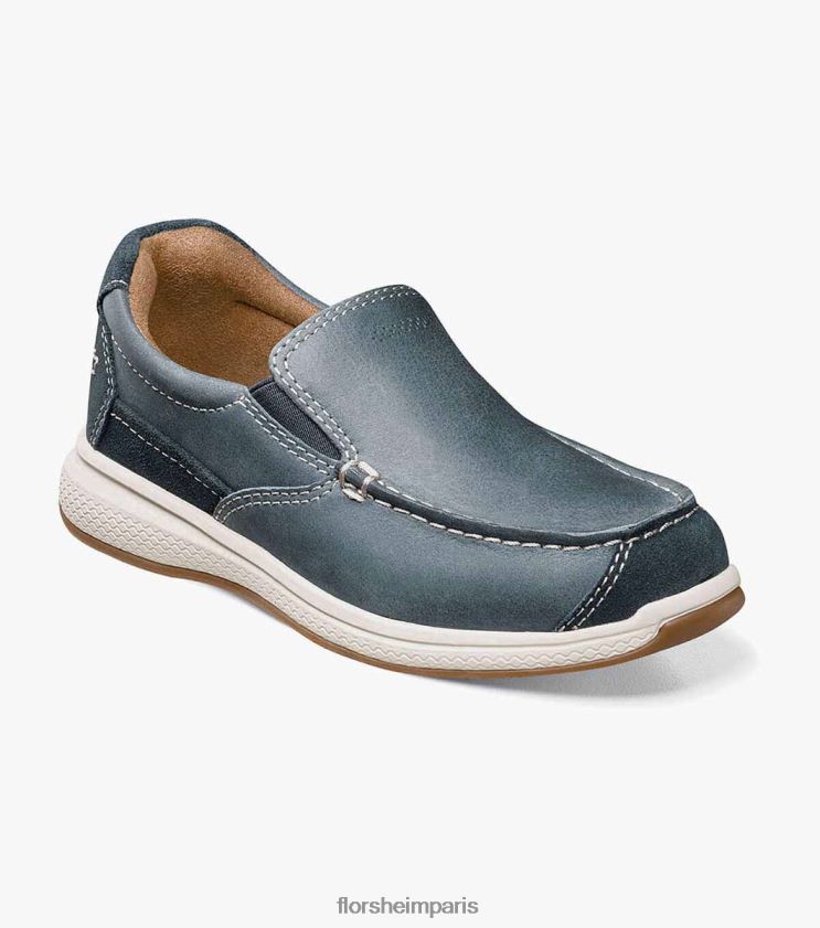grands lacs jr. moc orteil à enfiler Florsheim enfants TBZJJL464 chaussure indigo