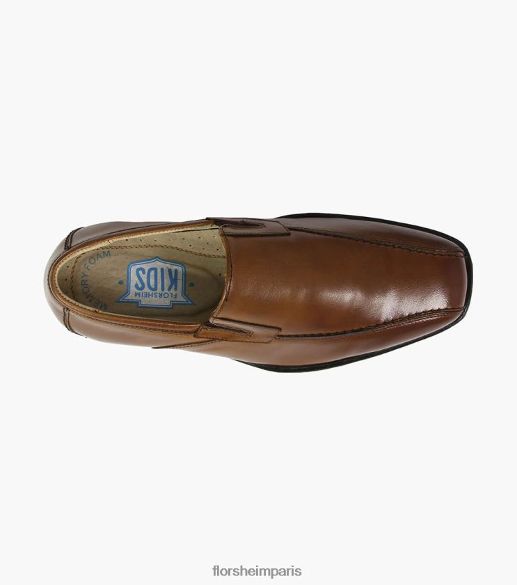 révéler jr. orteil de vélo enfiler Florsheim enfants TBZJJL487 chaussure Cognac