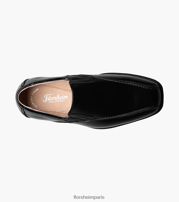 révéler jr. orteil de vélo enfiler Florsheim enfants TBZJJL488 chaussure noir