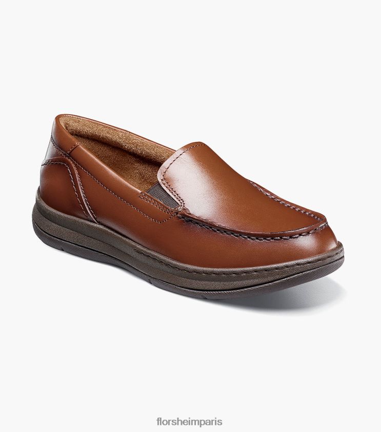 central jr. mocassins vénitiens à bout mocassin Florsheim enfants TBZJJL478 chaussure Cognac
