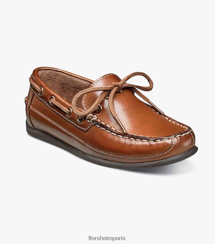 cravate jaspe jr. Mocassins à bout mocassin Florsheim enfants TBZJJL466 chaussure bronzage de selle
