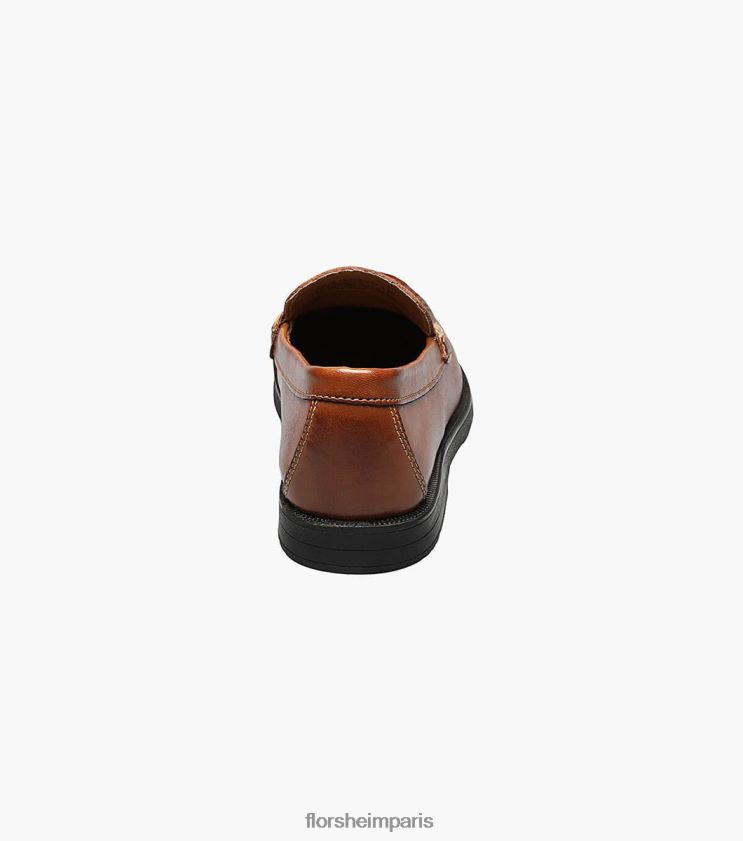croquet jr. mocassins à bout mocassin Florsheim enfants TBZJJL494 chaussure bronzage de selle