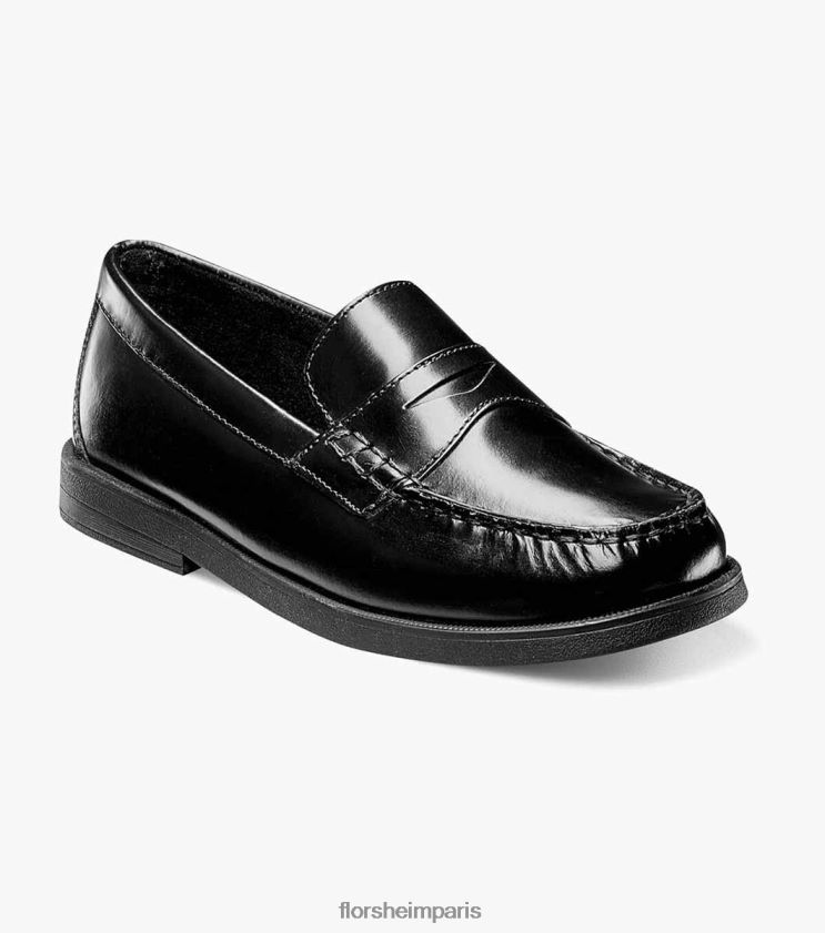 croquet jr. mocassins à bout mocassin Florsheim enfants TBZJJL495 chaussure noir