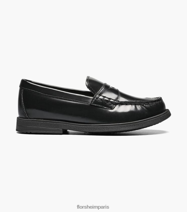 croquet jr. mocassins à bout mocassin Florsheim enfants TBZJJL495 chaussure noir