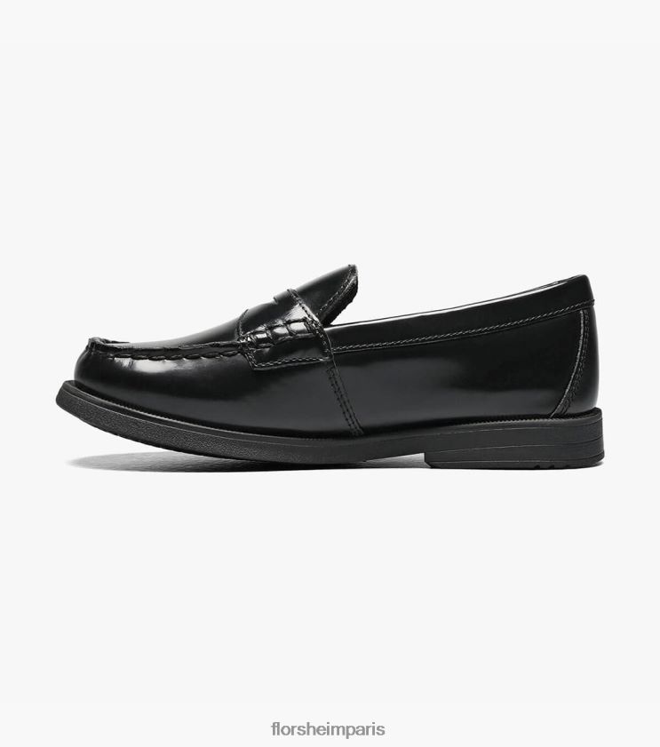 croquet jr. mocassins à bout mocassin Florsheim enfants TBZJJL495 chaussure noir