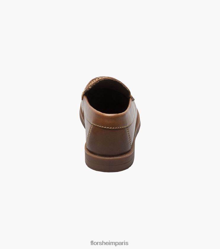 croquet jr. mocassins à bout mocassin Florsheim enfants TBZJJL497 chaussure Cognac