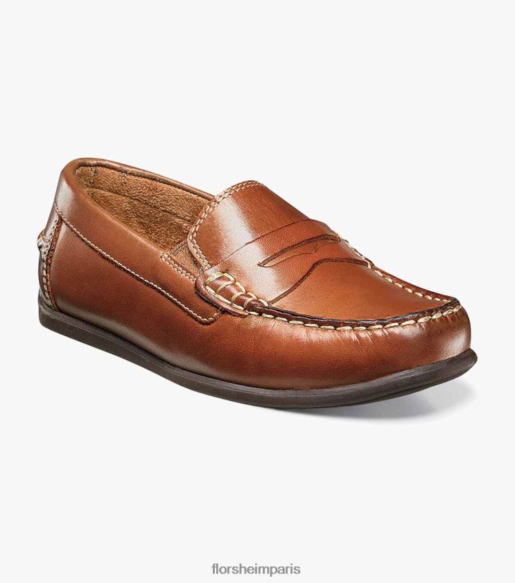 jaspe jr. conducteur de moc toe penny Florsheim enfants TBZJJL435 chaussure bronzage de selle