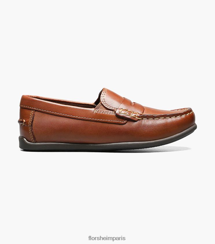 jaspe jr. conducteur de moc toe penny Florsheim enfants TBZJJL435 chaussure bronzage de selle