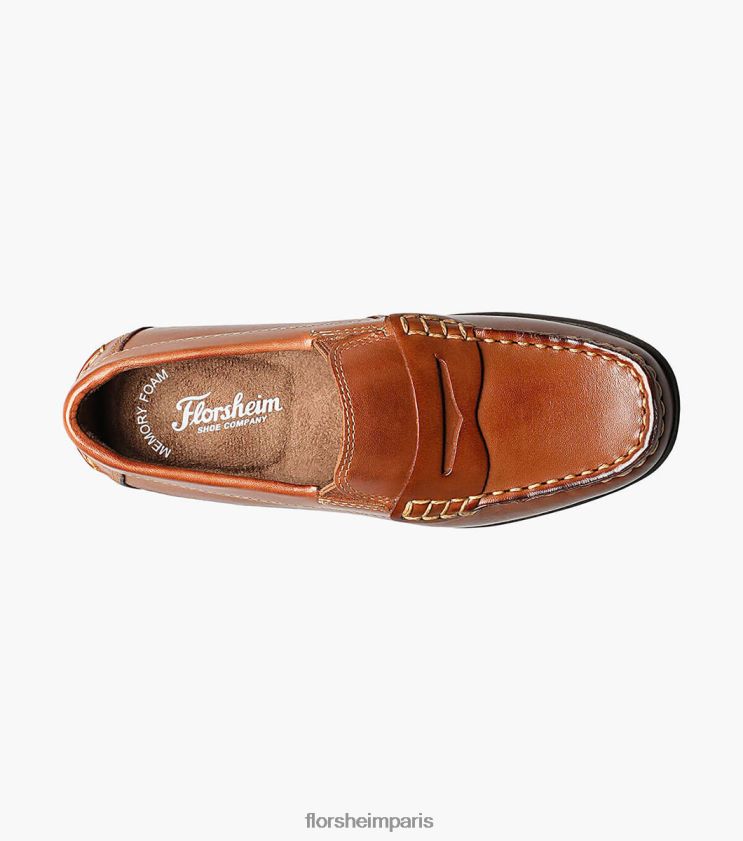 jaspe jr. conducteur de moc toe penny Florsheim enfants TBZJJL435 chaussure bronzage de selle
