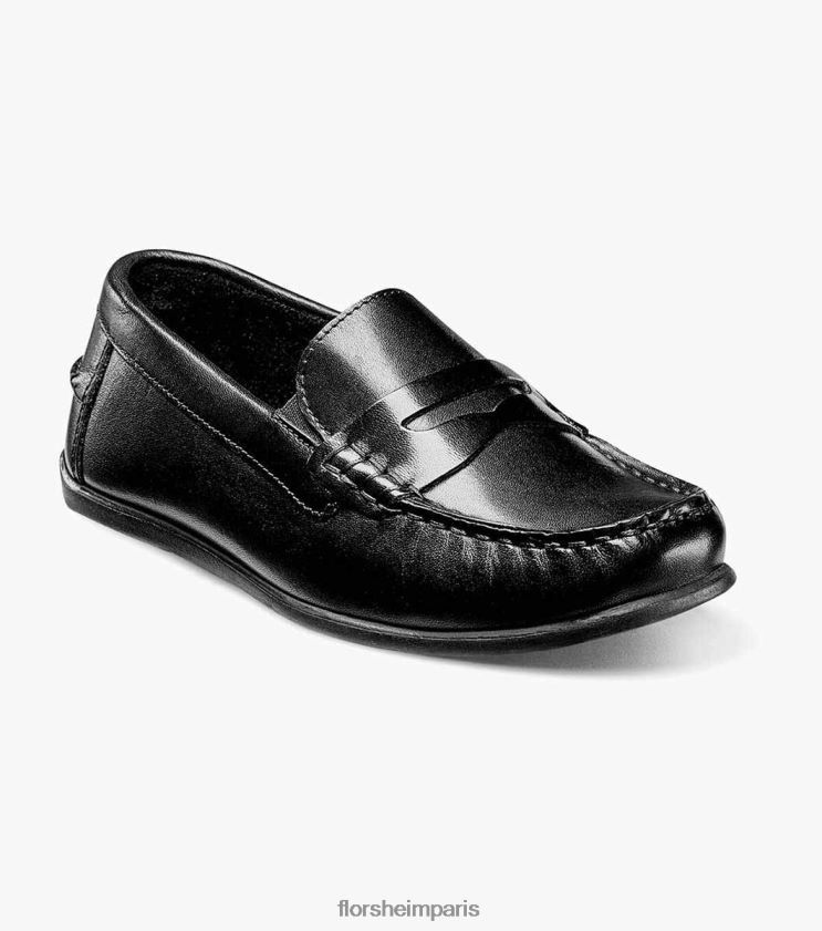 jaspe jr. conducteur de moc toe penny Florsheim enfants TBZJJL436 chaussure noir