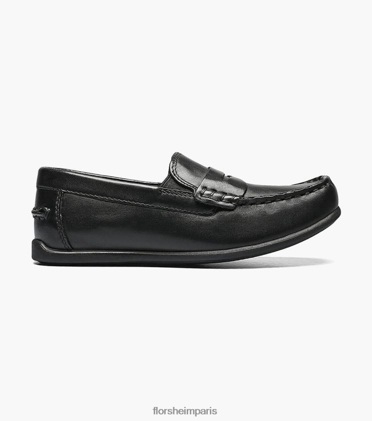 jaspe jr. conducteur de moc toe penny Florsheim enfants TBZJJL436 chaussure noir