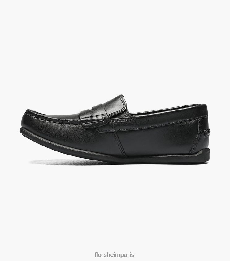 jaspe jr. conducteur de moc toe penny Florsheim enfants TBZJJL436 chaussure noir