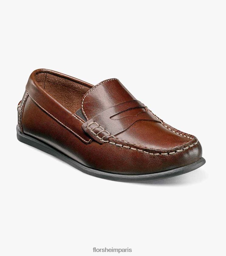 jaspe jr. conducteur de moc toe penny Florsheim enfants TBZJJL437 chaussure brun
